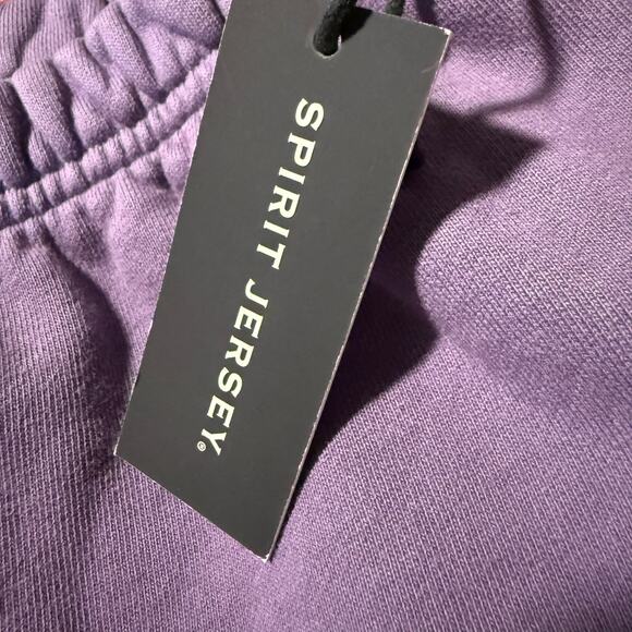 Spirit Jersey Animal Print Sweat Shorts, Purple, Women's Size Medium, NWT - Picture 3 of 5